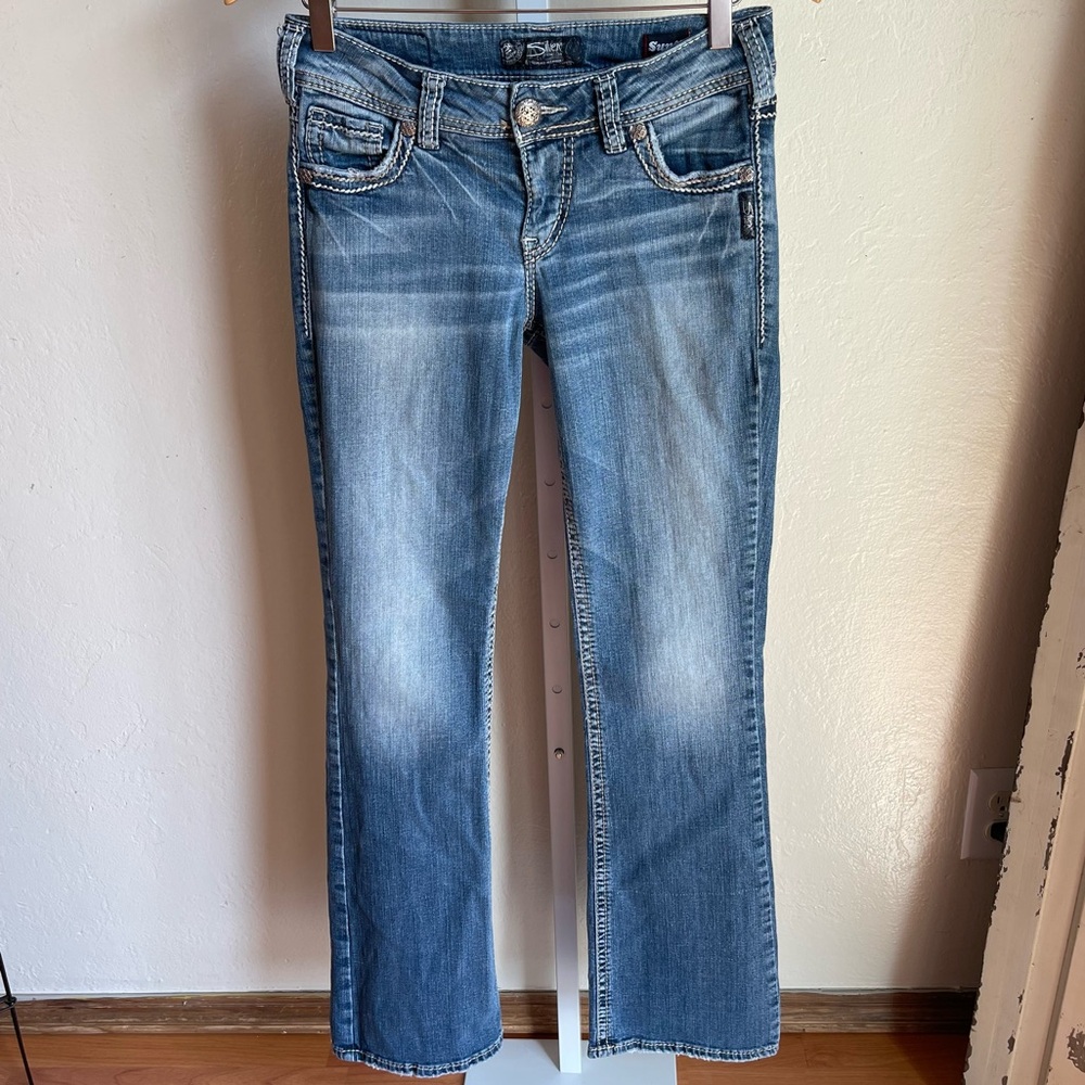 Silver Jeans Women's Boot Cut Jeans - Light Blue Wash